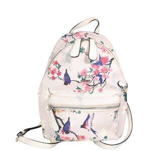 Guess Ivory Leonore Floral Small PVC Midge Laken Cherry Blossom Backpack